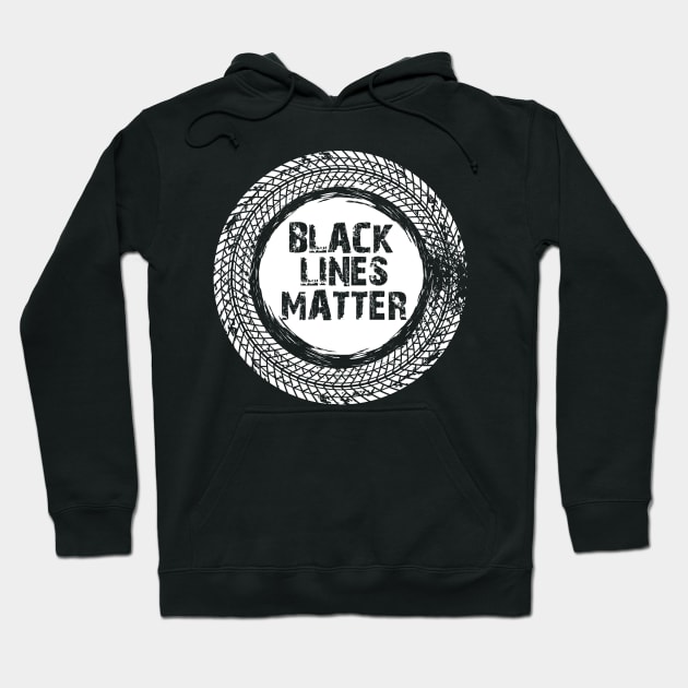 Drifting Black tire tracks Hoodie by EQDesigns